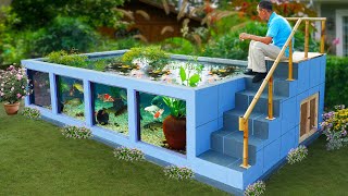 WOW How my father builds a giant aquarium at home [upl. by Nospmas]