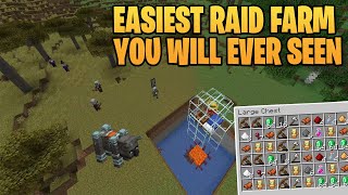 Easiest Raid Farm you will ever seen in Minecraft 1192  Insane Loot [upl. by Ahsenra]