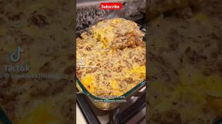 Would you eat breakfast for dinner LOW CARB Biscuits and Gravy Casserole 😋 lowcarb tiktokfood [upl. by Enyr]