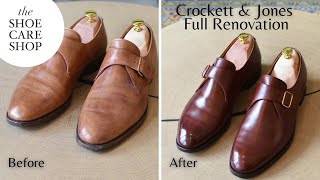 Crockett amp Jones Full Recolouring And Shoe Shine [upl. by Zina947]