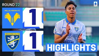 VERONAFROSINONE 11  HIGHLIGHTS  Kaio Jorge rescues a point for visitors  Serie A 202324 [upl. by Papp]