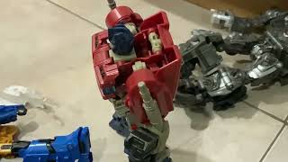 Transformers DOTM  Optimus kills sentinel  stop motion [upl. by Ambrogino]