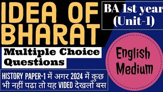 Ba 1st Year Idea of Bharat  Idea of Bharat Unit1 Questions [upl. by Lisetta]