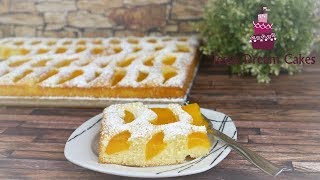 PfirsichBlechkuchen  Blitzkuchen  Einfach Schnell amp Lecker [upl. by Ehav22]