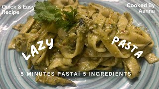 quotQuick Pesto Pasta  Fettuccine Recipe in 5 minutesquot [upl. by Pancho458]