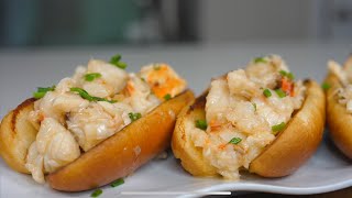 WARM BUTTERY LOBSTER ROLLS RECIPE [upl. by Novaelc]