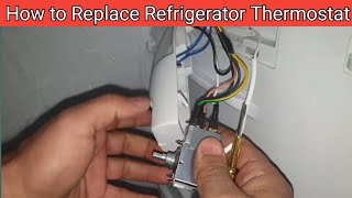 How to replace Haier refrigerator thermostat  Refrigerator Over Cooling Problem [upl. by Alyworth]