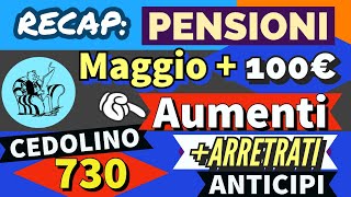 📌 RECAP 👉 PENSIONI MAGGIO ANTEPRIMA NOVITÀ ANTICIPI  100€ per chi STIME RIVALUTAZIONE 2025 [upl. by Karolina]