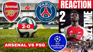 Arsenal vs PSG 20 Live Stream Champions league Football UCL Match Score Highlights Gunners Paris FC [upl. by Yentyrb]