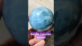 Natural Blue Celestite Sphere celestite crystals crystalstones [upl. by Liek]