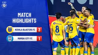 Highlights  Kerala Blasters FC 31 Mumbai City FC  Match 62  Hero ISL 202122 [upl. by Anelra661]