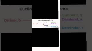 EUCLIDS DIVISION LEMMA stylish like study shortvideo education maths easylearning [upl. by Amian]