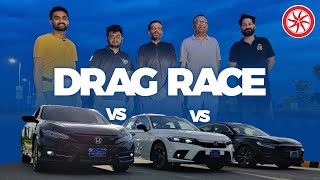 Battle of Hondas  Drag Race  Featuring VideoWaliSarkar1 RazaSamo  PakWheels [upl. by Currier753]