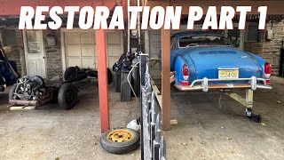 1970 Volkswagen Karmann Ghia Restoration Part 1 [upl. by Dorcus]