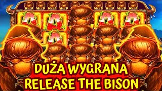 BIZON W KASYNIE ONLINE DUŻA WYGRANA NA SLOCIE RELEASE THE BISON [upl. by Ssilb]