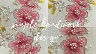 🧵🪡ഇതൊക്കെ ചെയ്യാൻ ഇത്ര simple ആയിരുന്നോ 🫢simple handwork using net flowers [upl. by Annoyt]