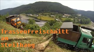 Trassenfreischnitt am Steilhang  380kV  Hochspannung  Pumpspeicherkraftwerk Hohenwarte [upl. by Oniger987]