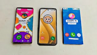 HUAWEI p40 VS HTC one u23 VS XIAOMI 14 Pro incoming calls cardboard stop motion [upl. by Oicaro]