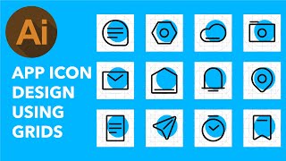 How to design professional App Interface Icon Using Grid [upl. by Ahsimaj339]