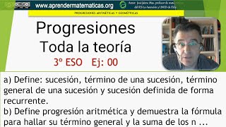 Toda la teoría sucesiones progresiones aritméticas y geométricas 3eso 04 000 José Jaime Mas [upl. by Ynahpets]