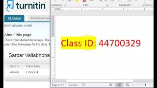 Non repository Turnitin Logins with class ID and enrollment key free 2024 turnitin class ID gratis [upl. by Malilliw116]