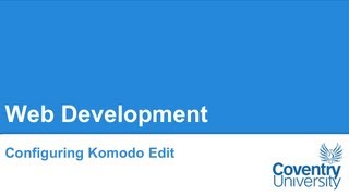 Configuring Komodo Edit [upl. by Trainer9]