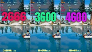 2666 vs 3600 vs 4600 Does RAM speed matter with RTX 3050 [upl. by Myrt]