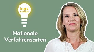 Nationale Verfahrensarten  Kurz erklärt 4  BI MEDIEN [upl. by Wilona]