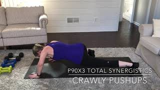 P90X3 Total SYNERGISTICS  Crawly Pushups [upl. by Richers]