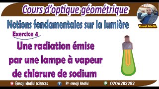 Une radiation émise par une lampe à vapeur de chlorure de sodium [upl. by Zeus580]