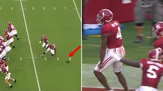 Alabama QB Jalen Milroe Rushes for TD After Bad Snap [upl. by Tripp]