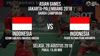 Jadwal Final Badminton Ganda Putra KevinMarcus Vs FajarRian di Asian Games 2018 [upl. by Tiny]