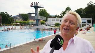 Badesaison in vollem Gange Neuer 10 MeterSprungturm im Freibad Oberwerth [upl. by Robbi]