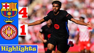 FC Bercelona 41 Girona HIGHLIGHTS ⚽ FC 24 Gameplay [upl. by Sikram]