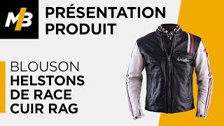 Blouson Helstons De Race Cuir Rag avis en vidéo par Motoblouz [upl. by Illona210]