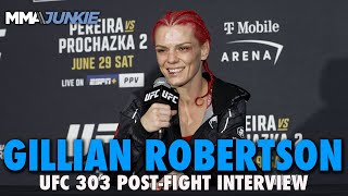 Gillian Robertson Biggest Regret PostUFC 303 Fight I Cant Smoke Weed Tonight [upl. by Yelad]