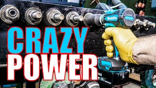 IMPRESSIVE POWER  NEW 18V Makita XWT14 Impact Wrench Review  430 FTLBS [upl. by Homovec]