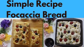 easy focaccia bread recipe [upl. by Nosauq903]