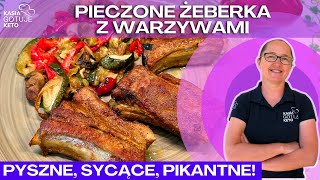 Kasia Gotuje Keto  Pieczone żeberka z warzywami [upl. by Zetnauq]