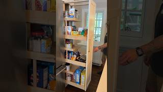 Multi level pull out pantry woodworker woodshop carpentry kitchen kitchengadgets [upl. by Moulton]