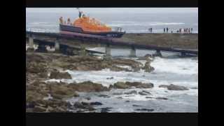 Sennen Cove lifeboat launch and wreck [upl. by Sivaj350]