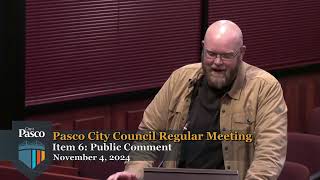 Pasco City Council Regular Meeting November 4 2024 [upl. by Nealy]