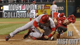 MLB  Most Violent Home Plate Collisions in History [upl. by Meeharbi]