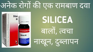 SILICEA Homeopathic medicine uses in hindi Silicea 30 200 [upl. by Hultin475]