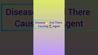 Disease and Their Causual Agent [upl. by Ruosnam]