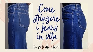 Come stringere i jeans in vita ✂️👖  Cucito facile per principianti  Un punto alla volta [upl. by Rani]