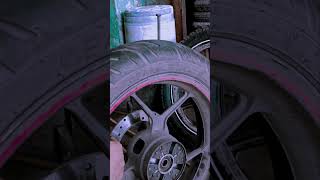 Tubeless tyre fire 🔥 Puncture onthisday inside [upl. by Brodsky]