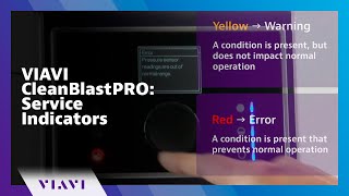 VIAVI CleanBlastPRO Service Indicators [upl. by Ardnasyl]