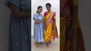 Maharashtrian Nauvari Saree Draping Tutorial sareelove simplesareedraping learn easysareedraping [upl. by Hanna]