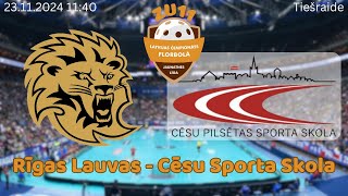 Florbols zēni U11 Rīgas Lauvas  Cēsu Sporta Skola Rīgā 23112024 [upl. by Miksen]